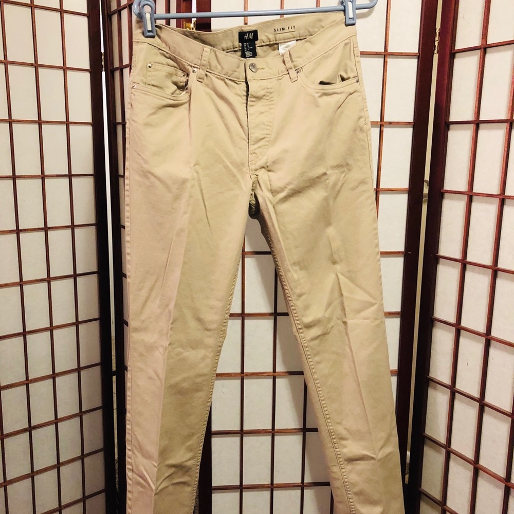 H&M Slim Fit Khaki Pants